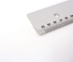 Linijka, przykładnica metalowa z ogranicznikiem - Leniar - 50 cm