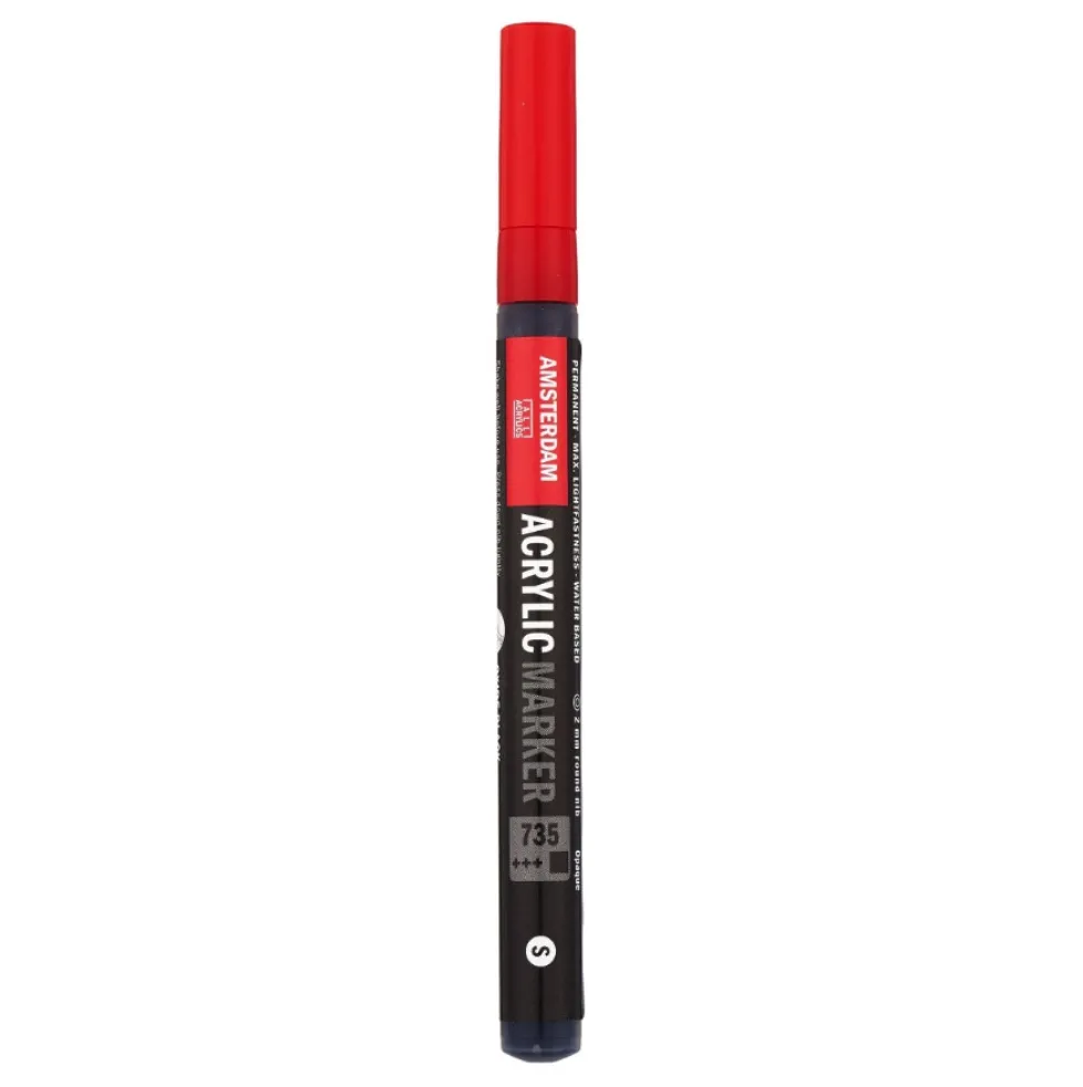 Marker akrylowy - Amsterdam - 735, Oxide Black, 2 mm