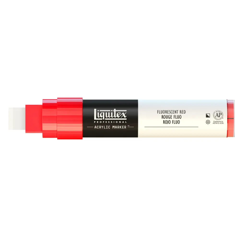 Marker akrylowy - Liquitex - fluorescent red 15 mm