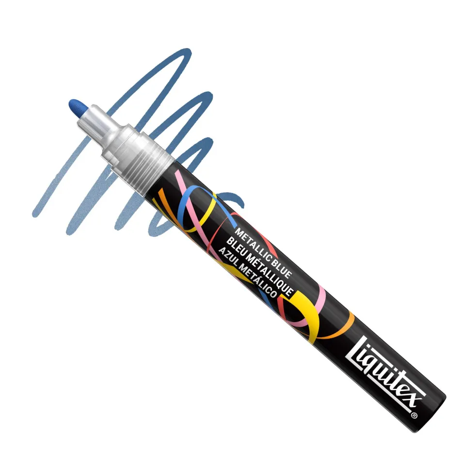 Marker akrylowy - Liquitex - Metallic Blue 2 mm