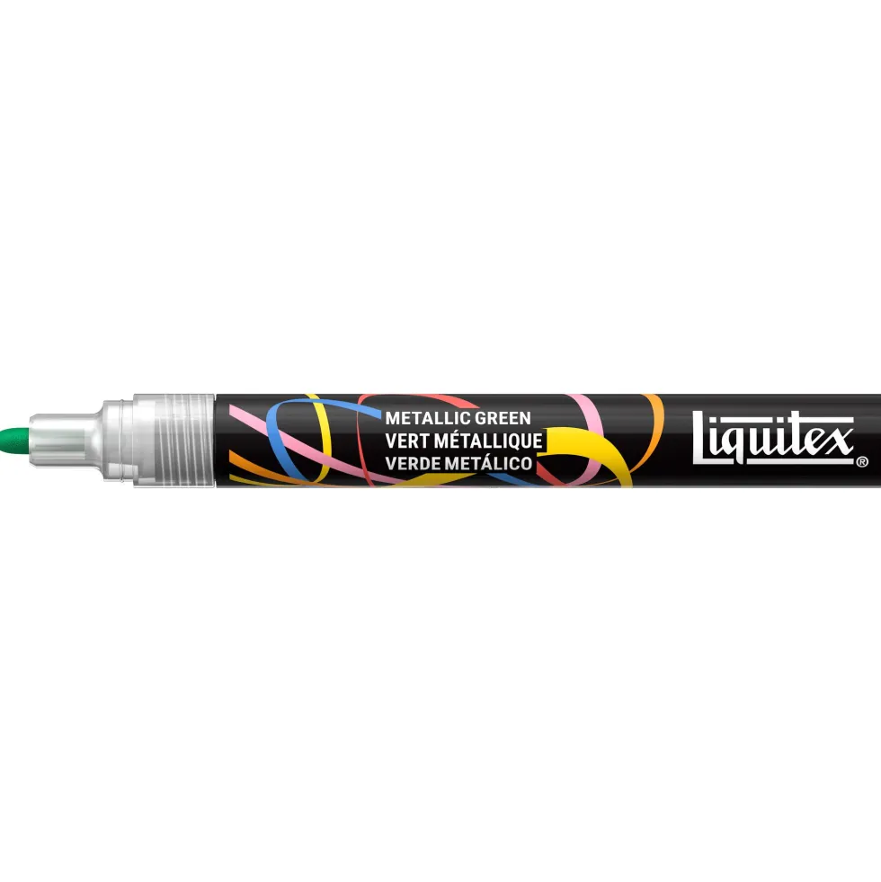 Marker akrylowy - Liquitex - Metallic Green 2 mm