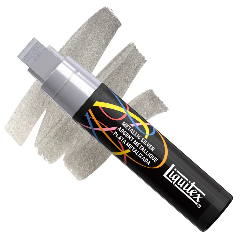 Marker akrylowy - Liquitex - Metallic Silver 15 mm