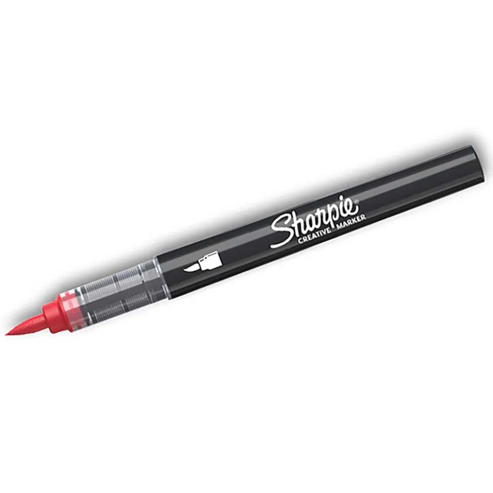 Marker akrylowy pędzelkowy Brush - Sharpie - Red