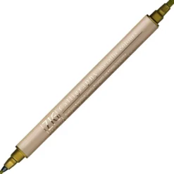 Marker do kaligrafii ZIG Metallic Writer - Kuretake - dwustronny, złoty
