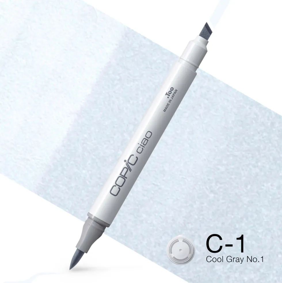 Marker dwustronny Copic Ciao - C-1 Cool Gray No.1