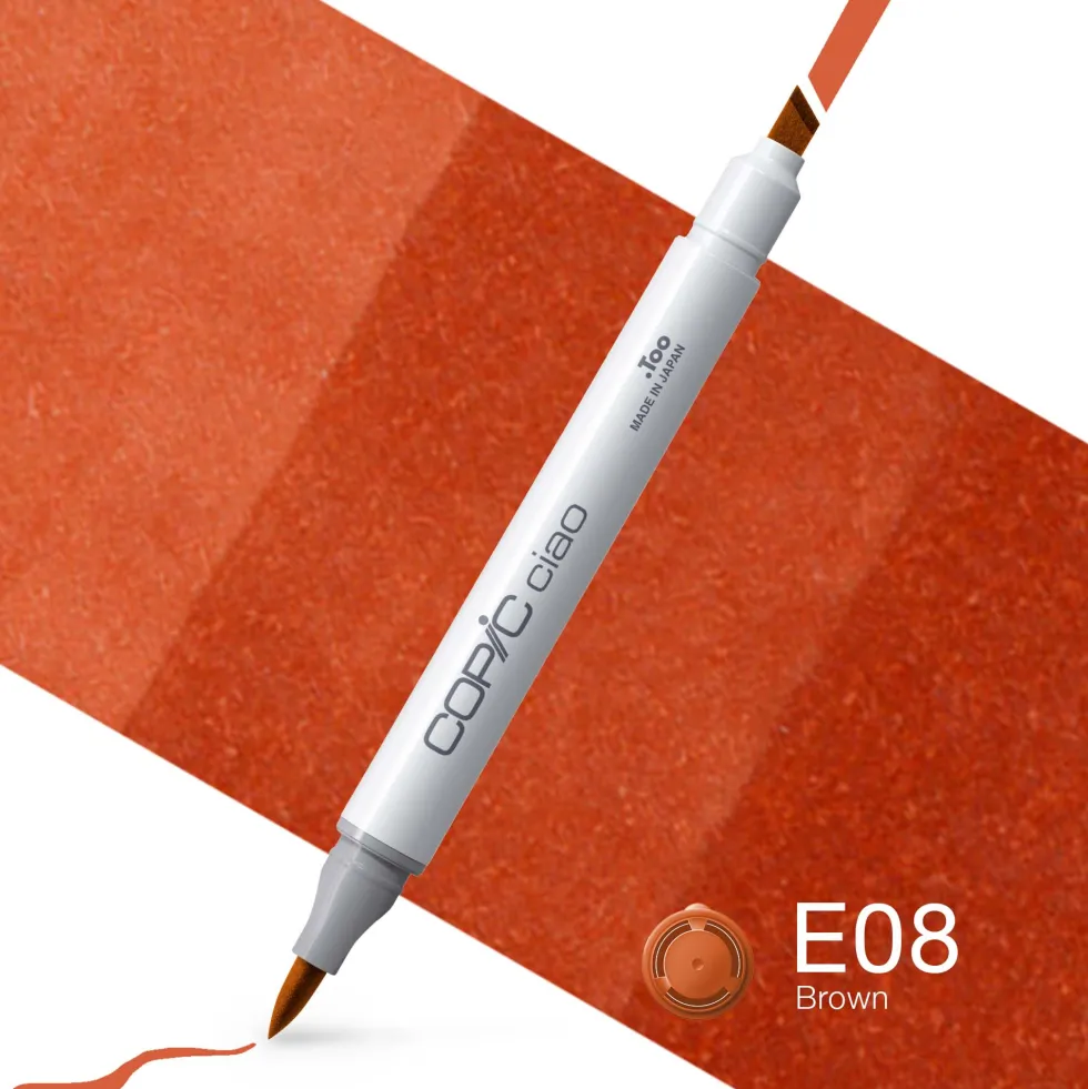 Marker dwustronny Copic Ciao - E08 Brown