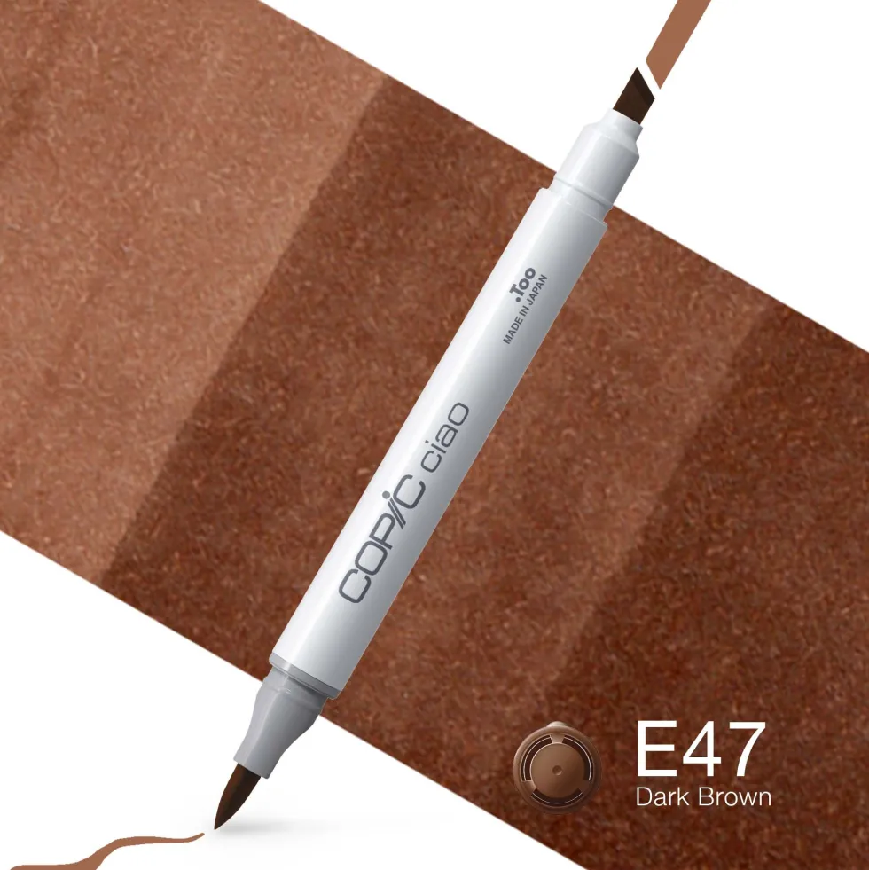 Marker dwustronny Copic Ciao - E47 Dark Brown