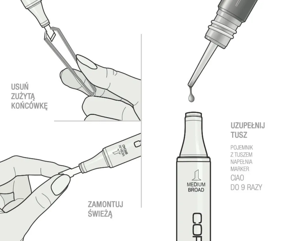 Marker dwustronny Copic Ciao - W-2 Warm Gray No.2