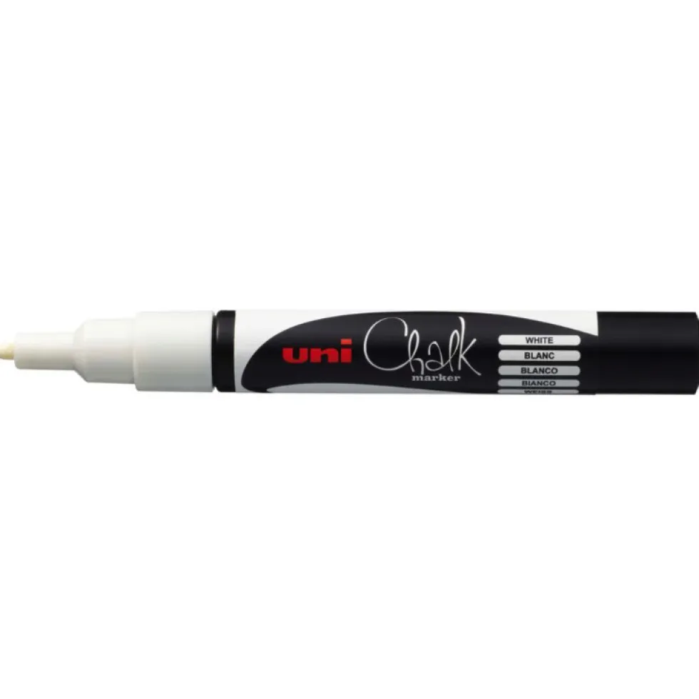 Marker kredowy do tablic PWE-3MS - Uni - biały 0,9 - 1,3 mm
