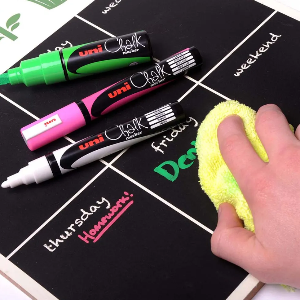 Marker kredowy do tablic PWE-3MS - Uni - biały 0,9 - 1,3 mm