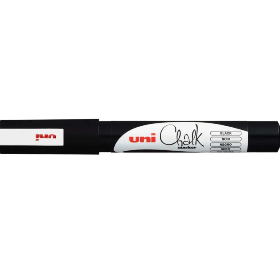 Marker kredowy do tablic PWE-3MS - Uni - czarny 0,9 - 1,3 mm
