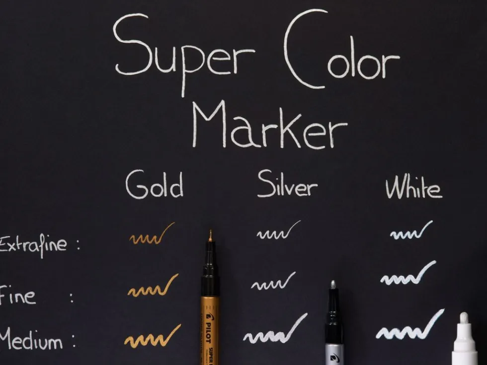 Marker olejowy Super Color - Pilot - biały, 0,5 mm
