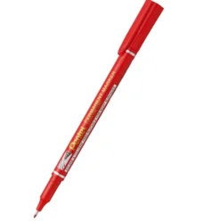 Marker permanentny, wodoodporny - Pentel - czerwony, 0,6 mm
