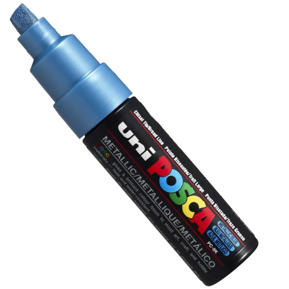 Marker Posca PC-8K - Uni - niebieski, metallic blue
