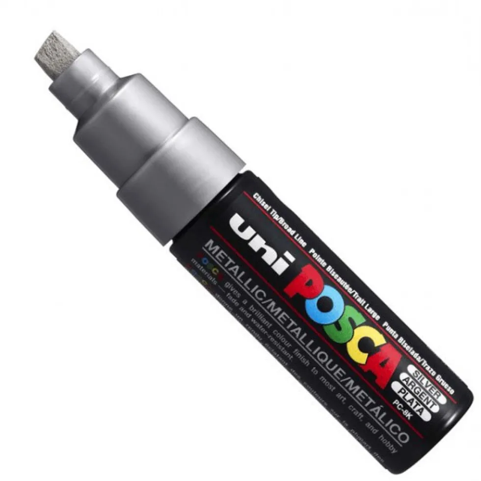Marker Posca PC-8K - Uni - srebrny, silver