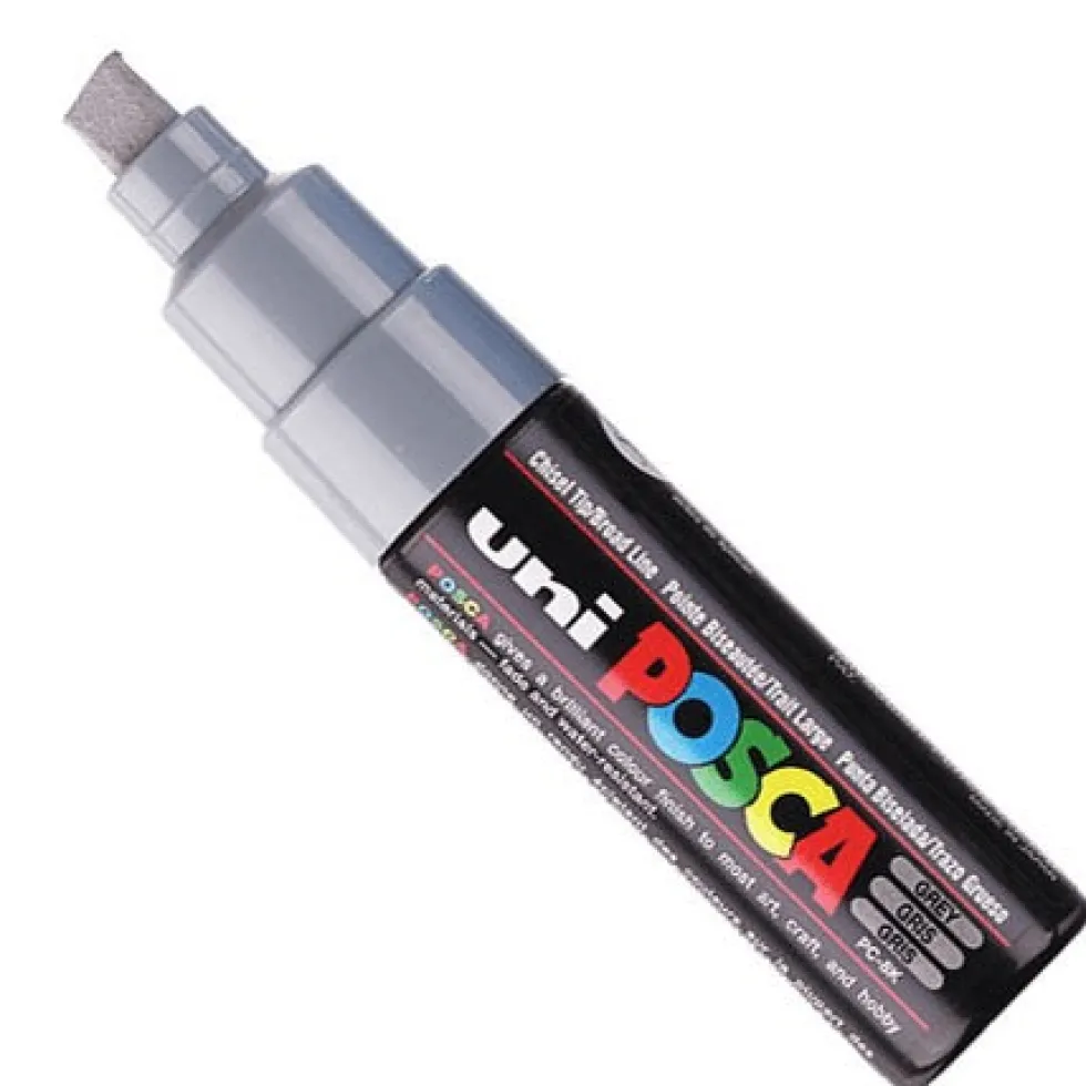 Marker Posca PC-8K - Uni - szary, grey