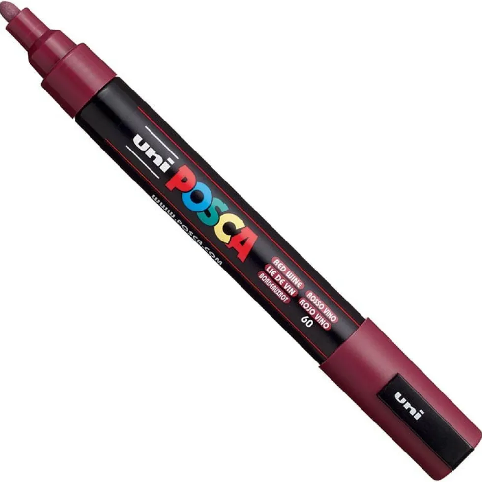 Marker Posca PC-5M - Uni - czerwony, red wine