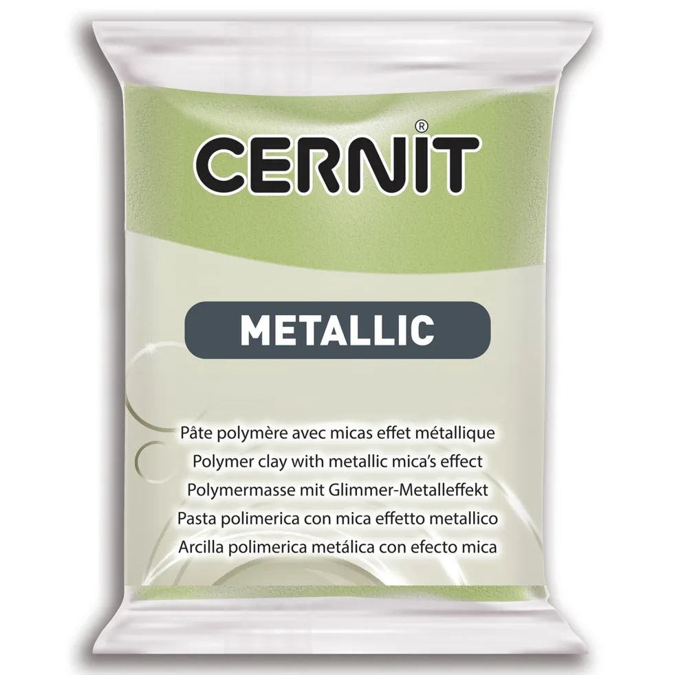 Masa termoutwardzalna Metallic - Cernit - 051, Green Gold, 56 g