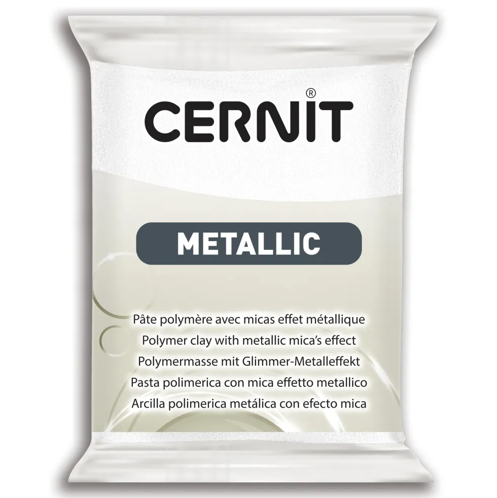 Masa termoutwardzalna Metallic - Cernit - 085, Pearl White, 56 g
