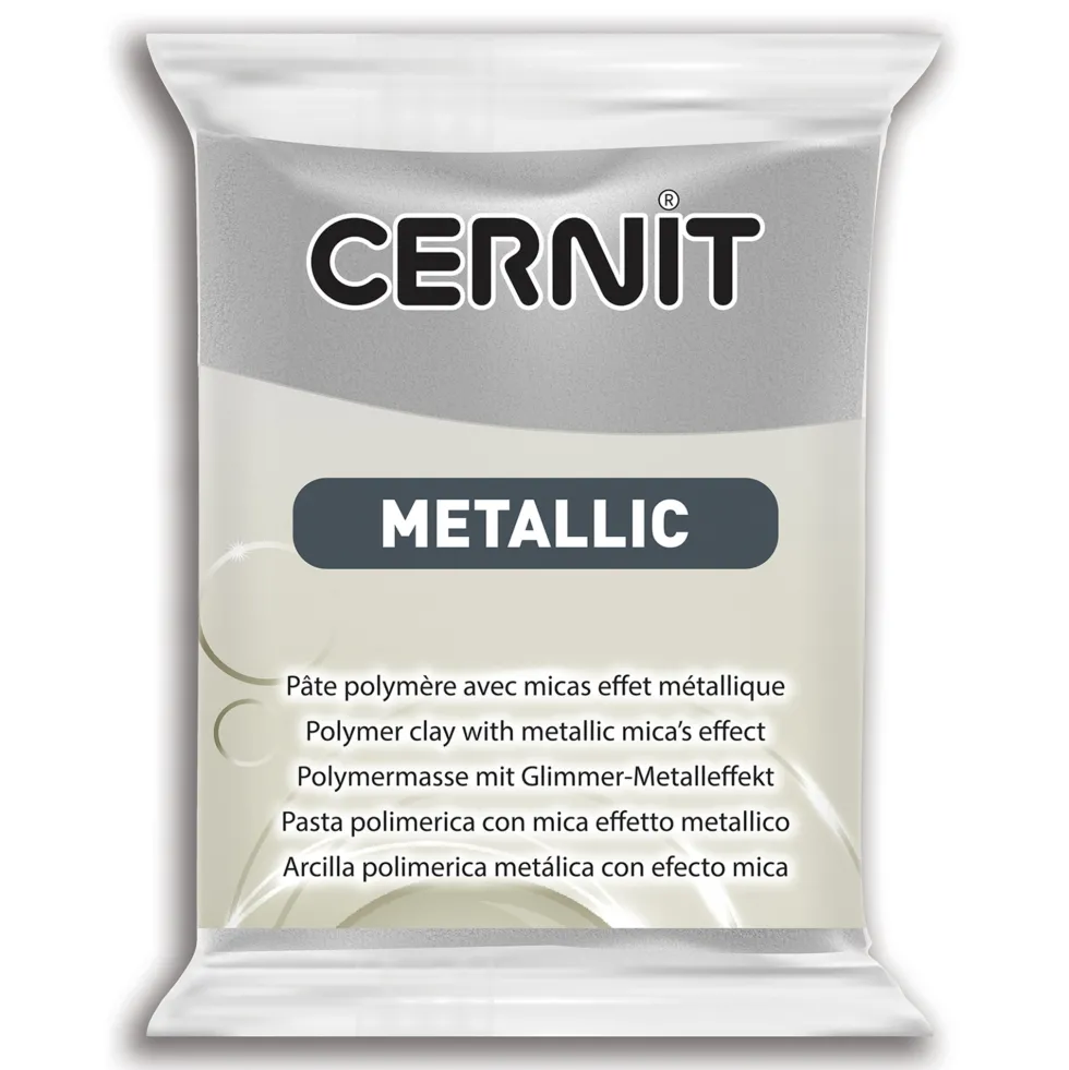 Masa termoutwardzalna Metallic - Cernit - 080, Silver, 56 g