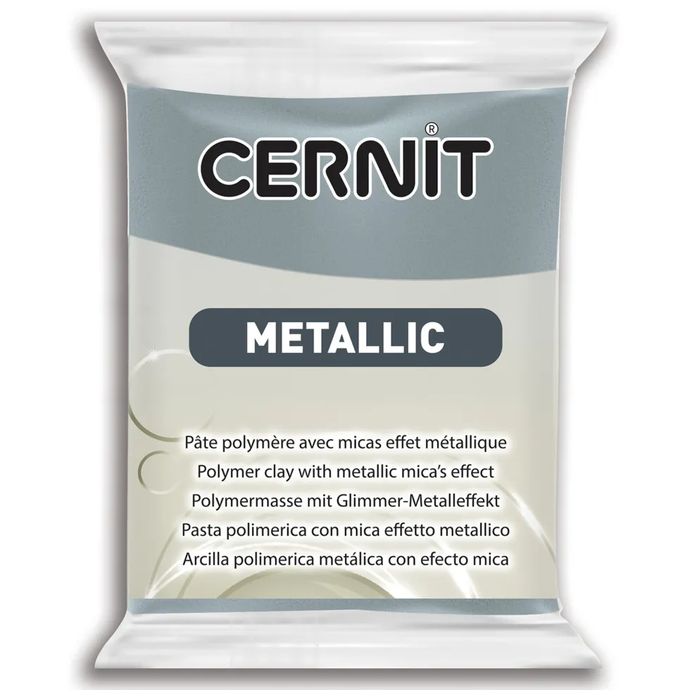 Masa termoutwardzalna Metallic - Cernit - 167, Steel, 56 g