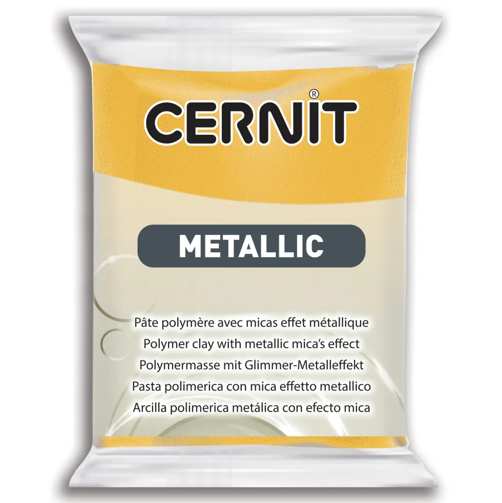 Masa termoutwardzalna Metallic - Cernit - 700, Yellow, 56 g