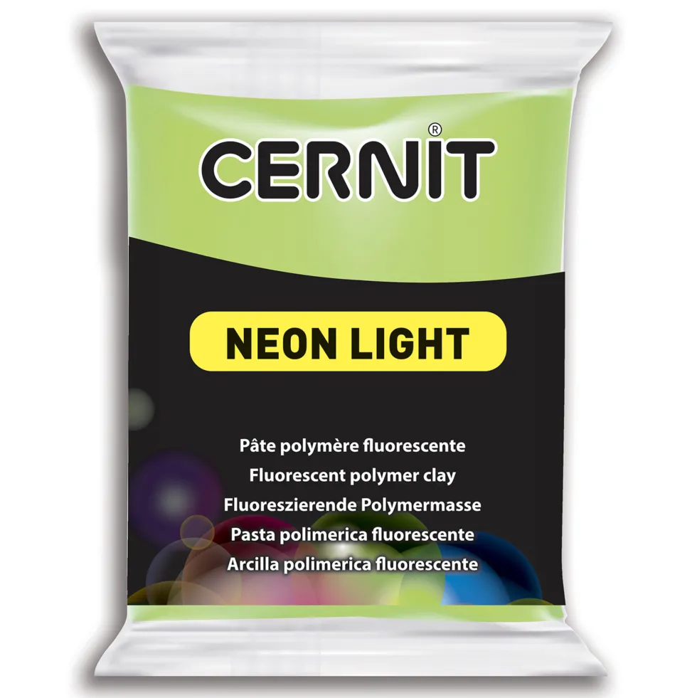 Masa termoutwardzalna Neon Light - Cernit - 600, Green, 56 g