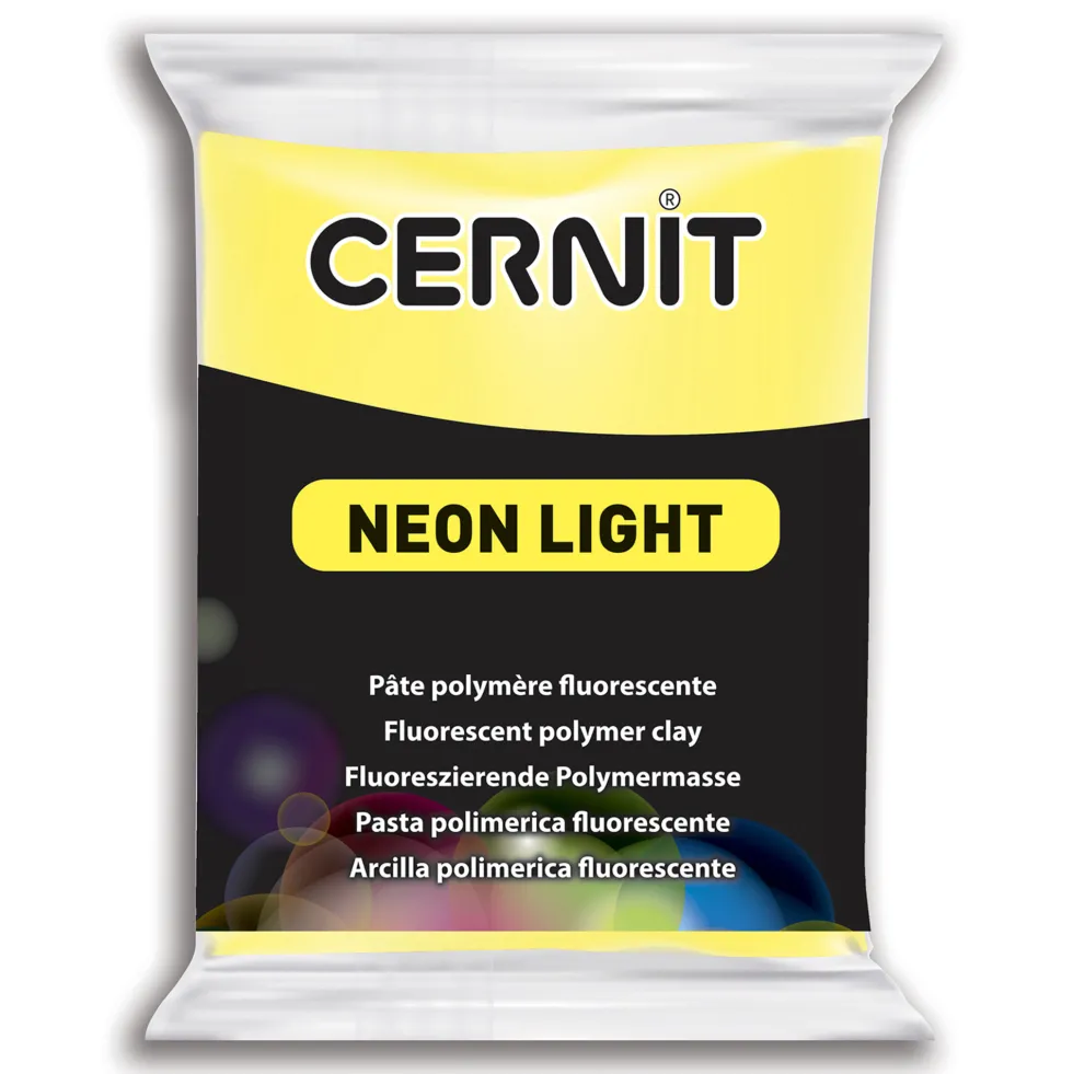 Masa termoutwardzalna Neon Light - Cernit - 700, Yellow, 56 g