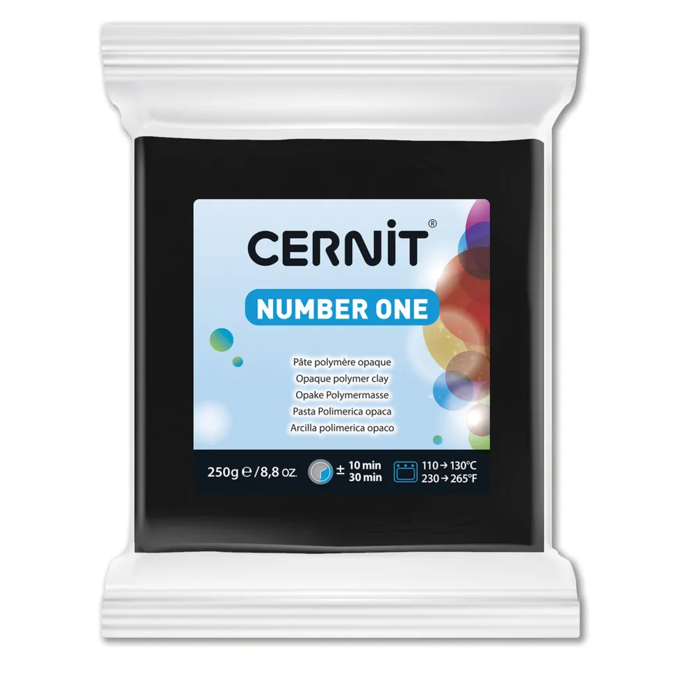 Masa termoutwardzalna Number One - Cernit - 100, Black, 250 g