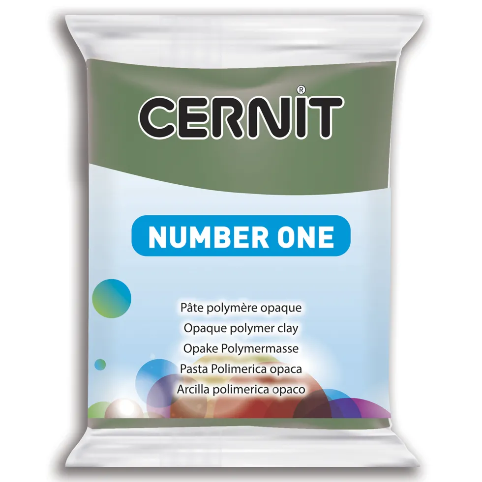 Masa termoutwardzalna Number One - Cernit - 645, Olive, 56 g