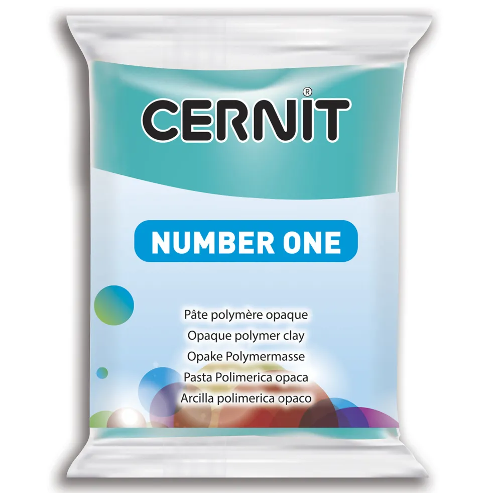 Masa termoutwardzalna Number One - Cernit - 280, Turquoise Blue, 56 g