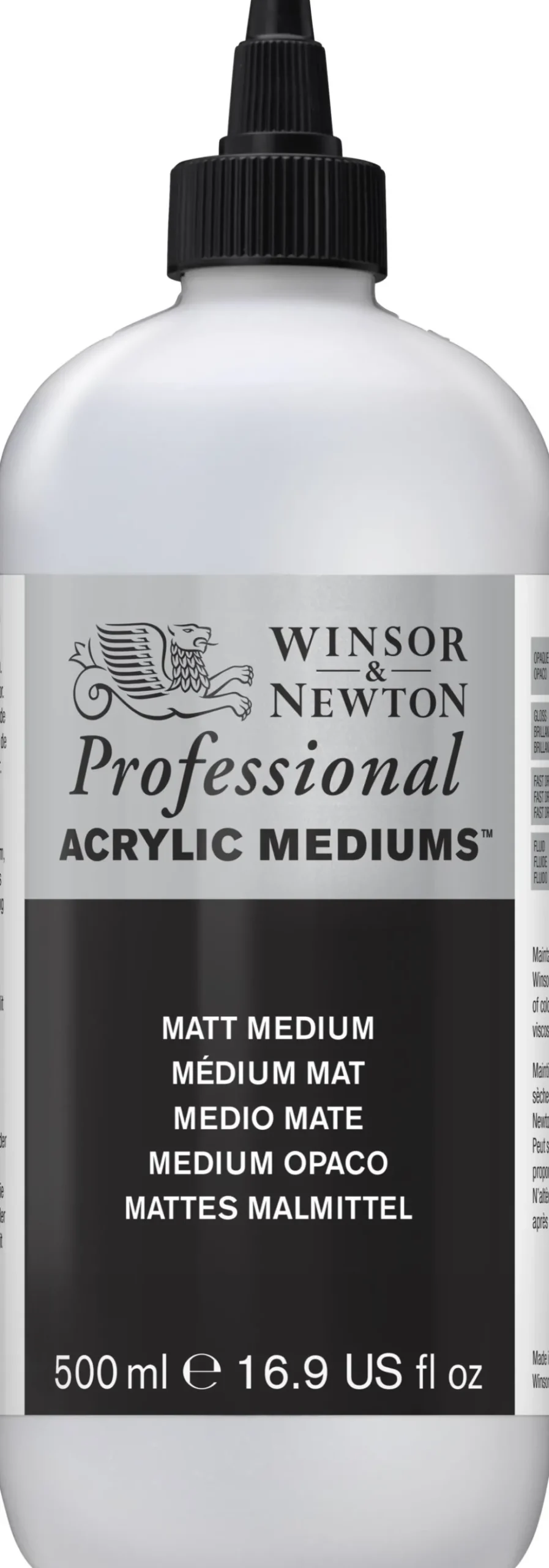 Medium do farb akrylowych Matt - Winsor & Newton - matowe, 500 ml