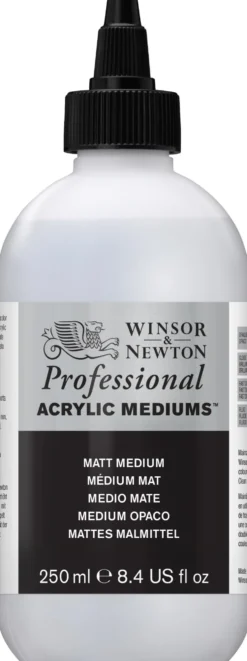 Medium do farb akrylowych Matt - Winsor & Newton - matowe, 250 ml