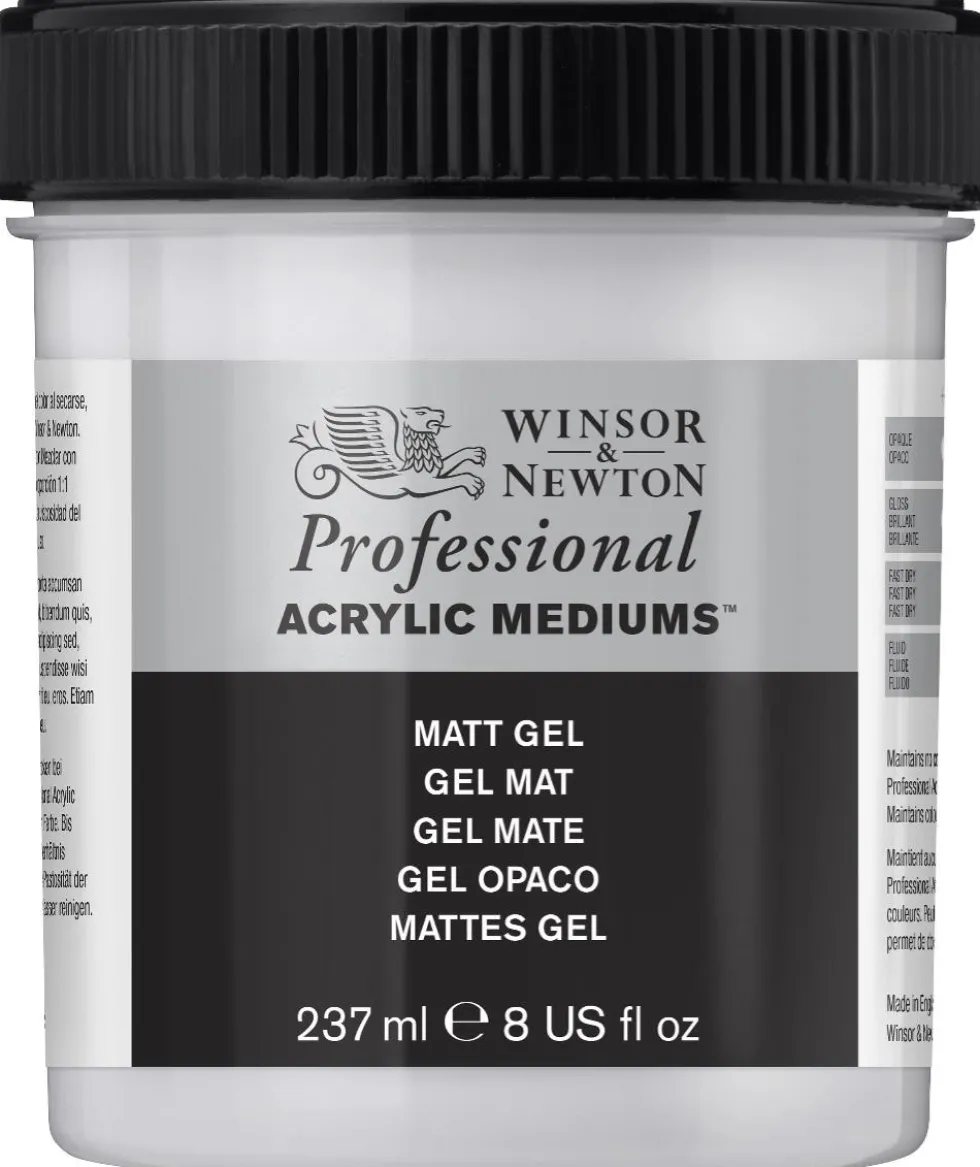 Medium do farb akrylowych Professional - Winsor & Newton - matowe, 237 ml