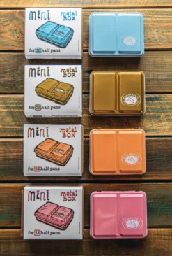 Metalowa kasetka Mini Box na 12 półkostek akwareli - Roman Szmal - Apricot
