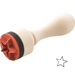 Mini stempel na drewnianym gryfie - Rico Design - Gwiazdka