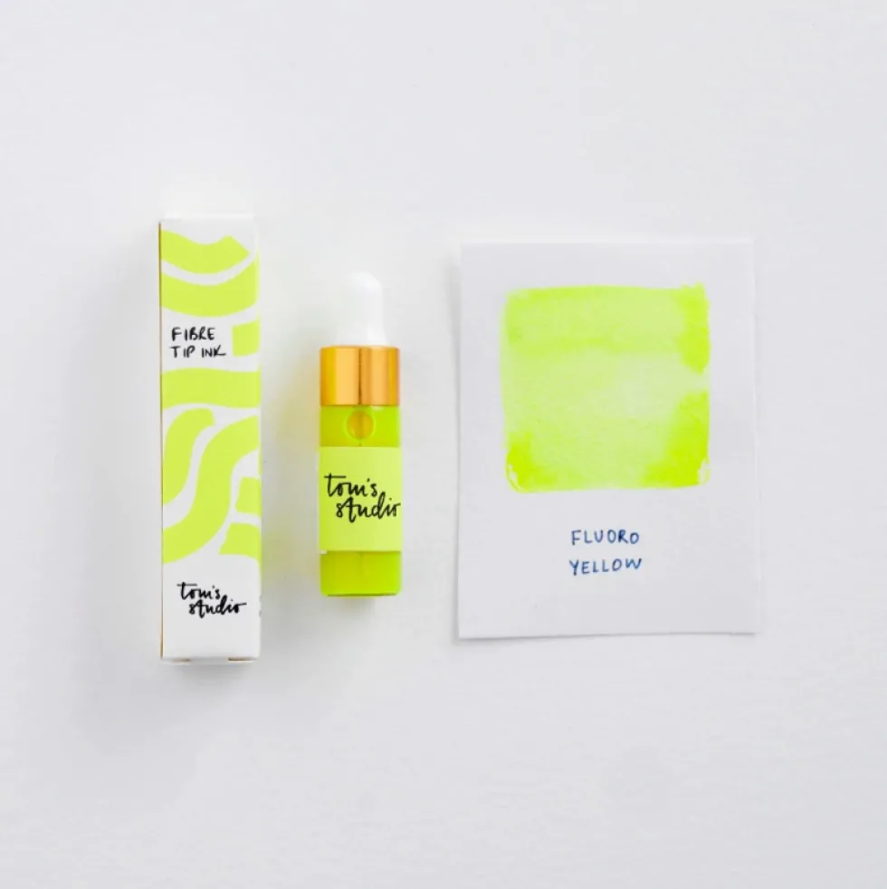 Mini tusz do zakreślaczy Ori - Tom's Studio - Fluoro Yellow 5 ml