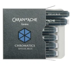 Naboje atramentowe Chromatics - Caran d'Ache - niebieskie, 6 szt.