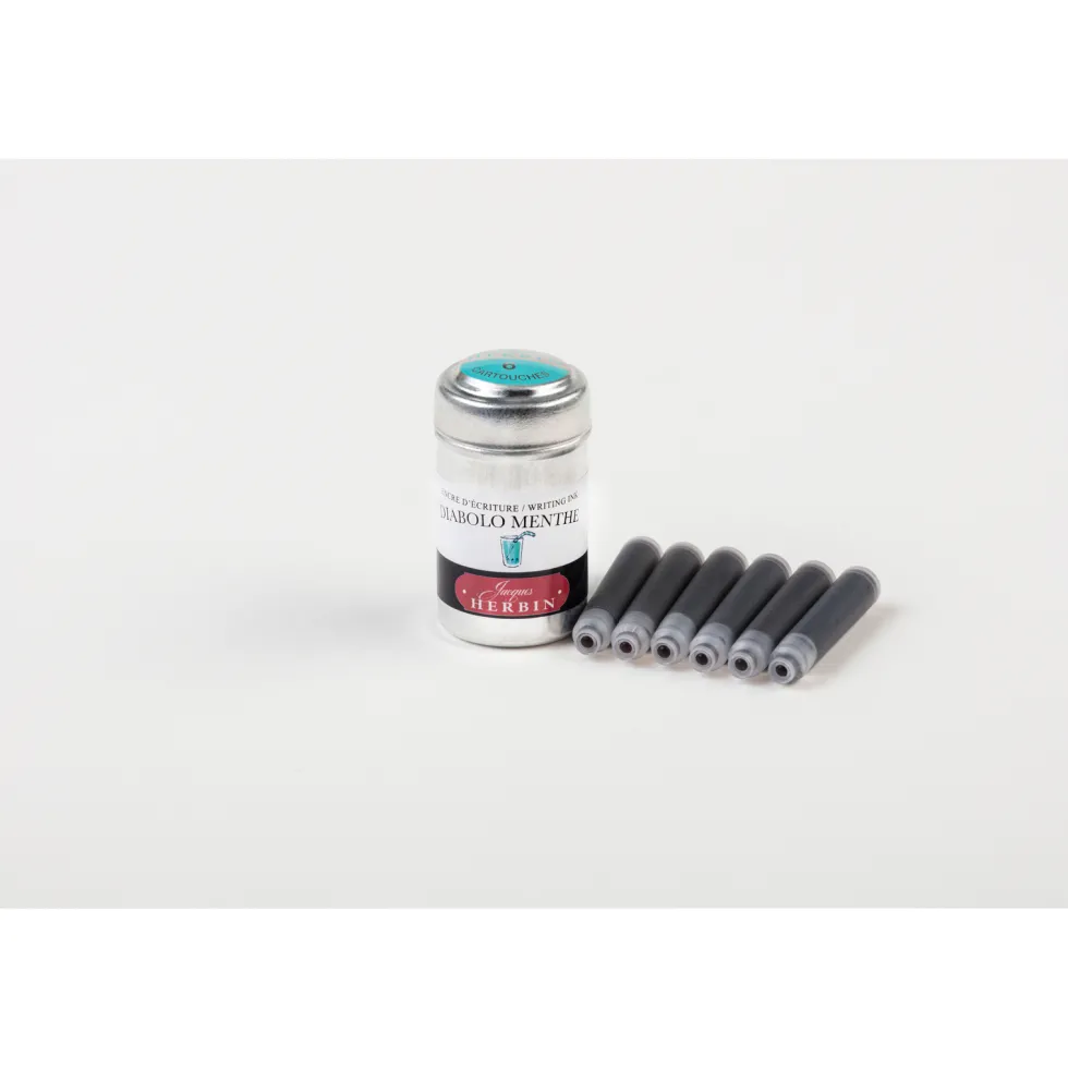 Naboje atramentowe - J.Herbin - Diabolo Mint 6 szt.