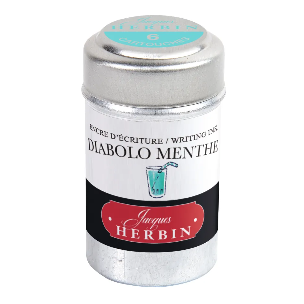 Naboje atramentowe - J.Herbin - Diabolo Mint 6 szt.