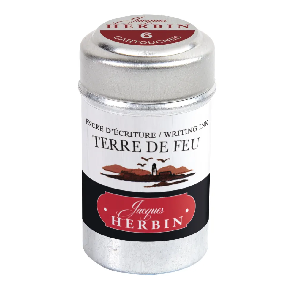 Naboje atramentowe - J.Herbin - Earth Brown 6 szt.