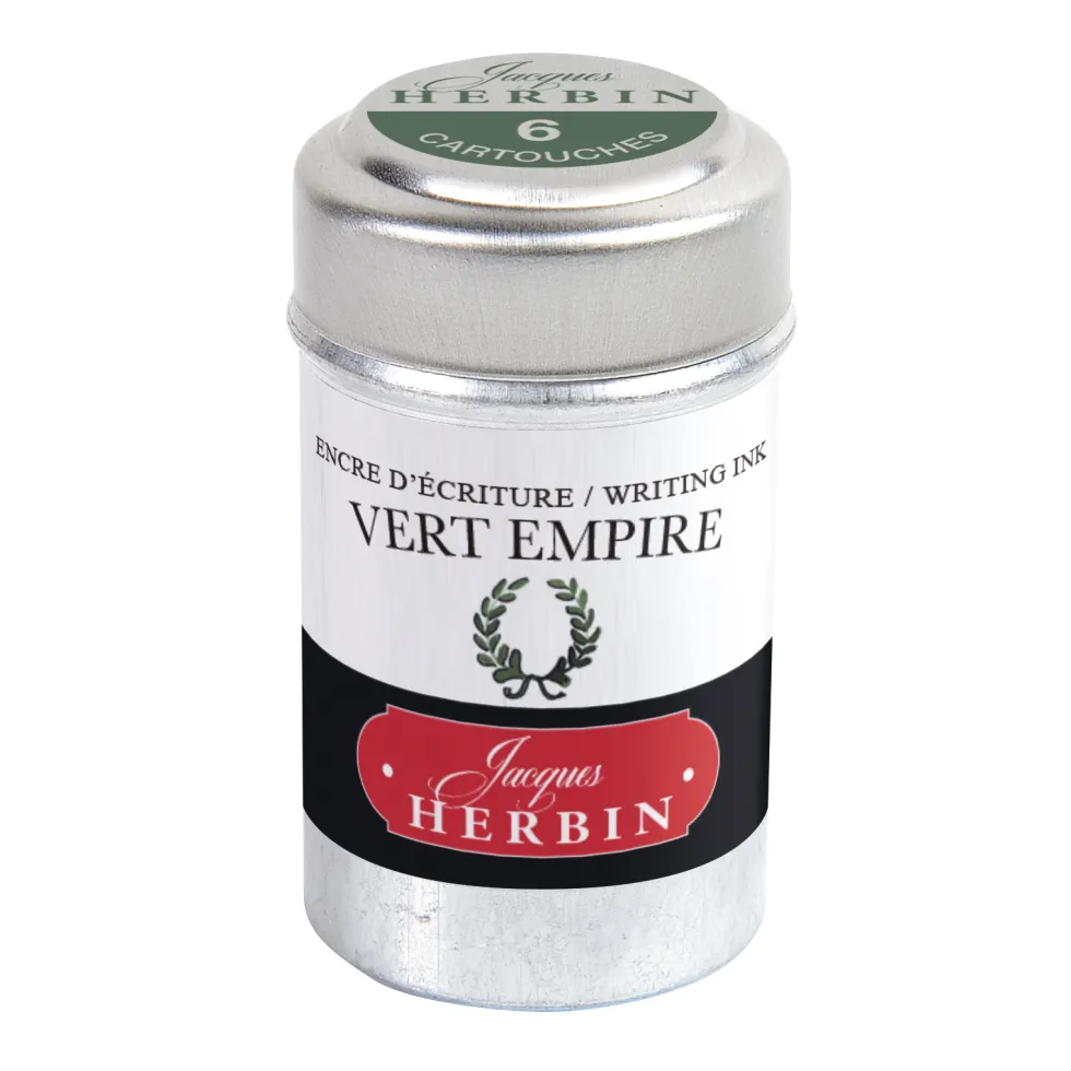 Naboje atramentowe - J.Herbin - Empire Green 6 szt.