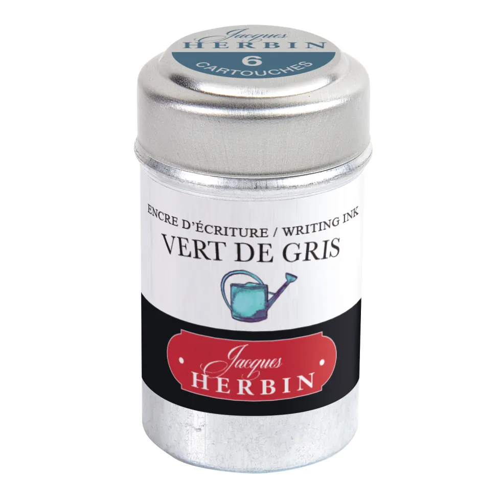 Naboje atramentowe - J.Herbin - Green of Grey 6 szt.