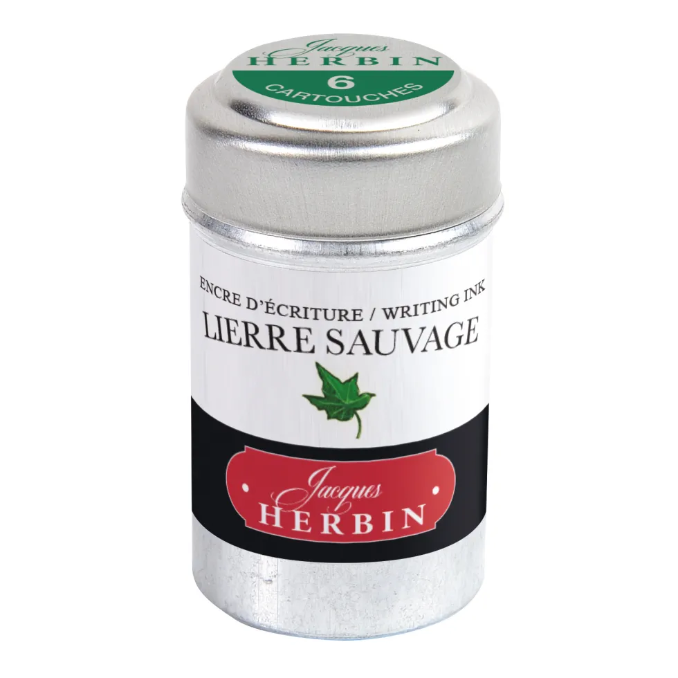 Naboje atramentowe - J.Herbin - Ivy Green 6 szt.