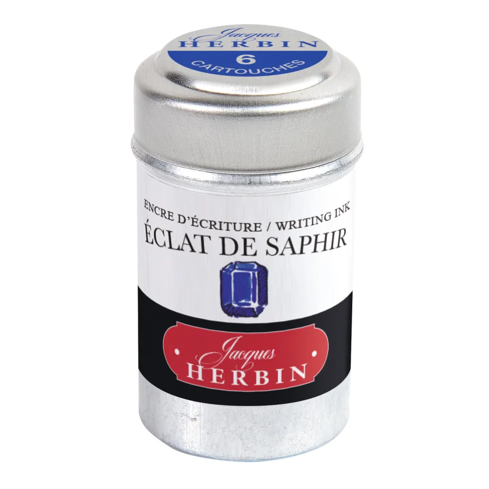 Naboje atramentowe - J.Herbin - Sapphire Sparkle 6 szt.