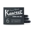 Naboje atramentowe - Kaweco - Pearl Black, 6 szt.