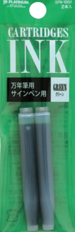 Naboje atramentowe - Platinum - Green 2 szt.
