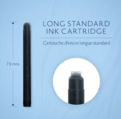 Naboje atramentowe - Waterman - Long, Intense Black, 8 szt.