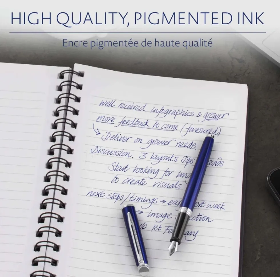 Naboje atramentowe - Waterman - Long, Mysterious Blue, 8 szt.