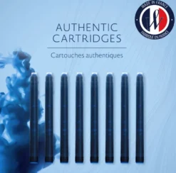 Naboje atramentowe - Waterman - Long, Serenity Blue, 8 szt.